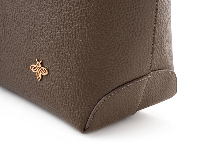 Lucky Bees Bolso Tote Visón Oscuro